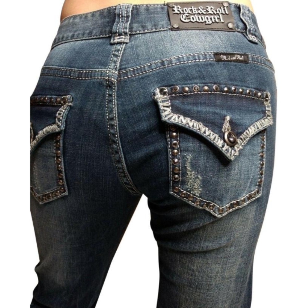 Rock and Roll Cowgirl Jeans Size 26x34 Bootcut Low Rise New Western
